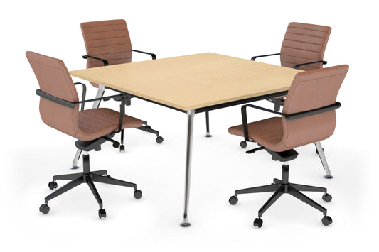 San Fran - Executive Boardroom Table Square Chrome Legs [1200L x 1200W] Jasonl maple 