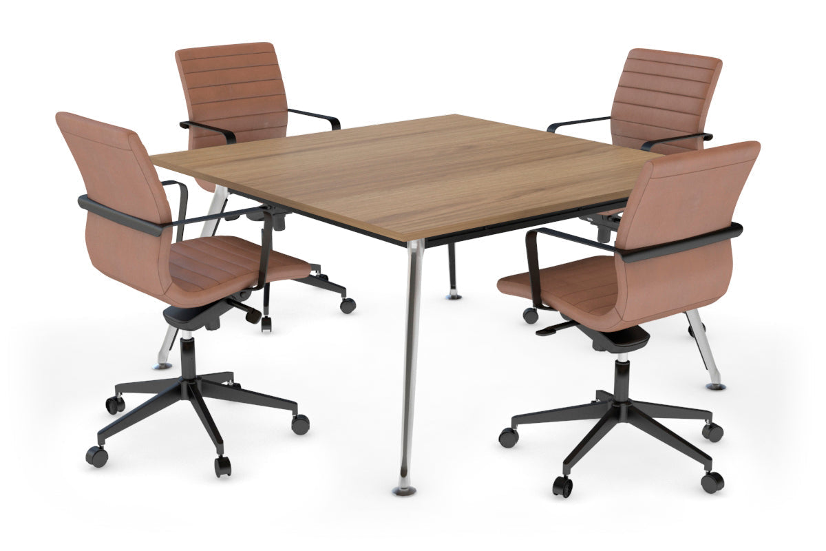 San Fran - Executive Boardroom Table Square Chrome Legs [1200L x 1200W] Jasonl salvage oak 