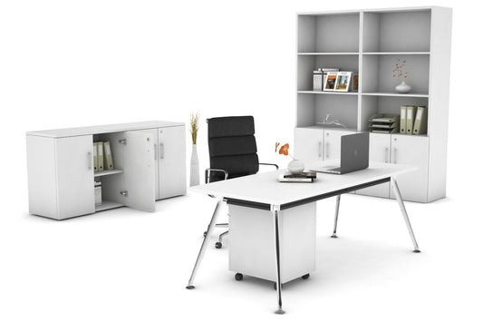 San Fran - Executive Office Desk Chrome Leg [1200L x 700W] Jasonl 