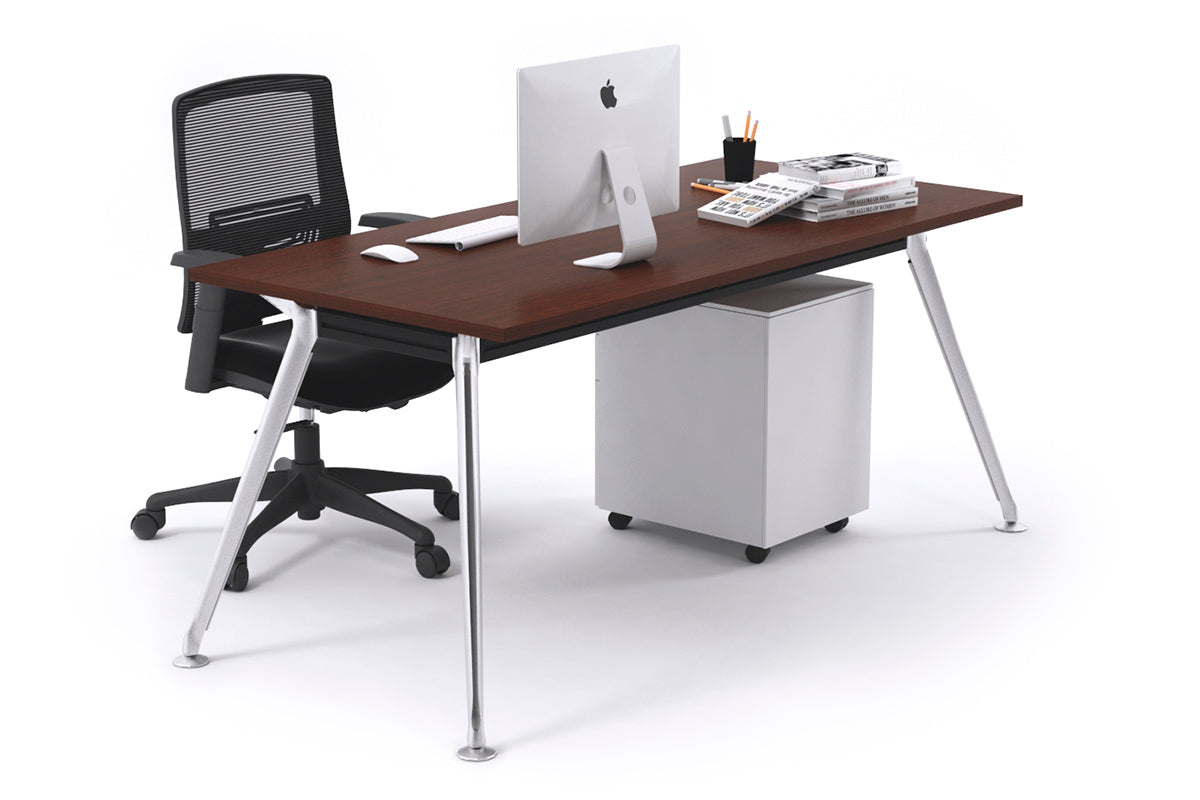 San Fran - Executive Office Desk Chrome Leg [1400L x 700W] Jasonl wenge none 