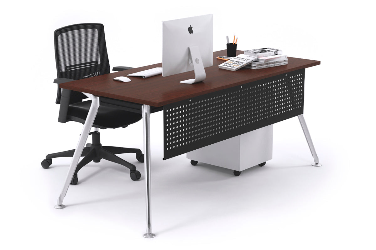 San Fran - Executive Office Desk Chrome Leg [1400L x 700W] Jasonl wenge black modesty 
