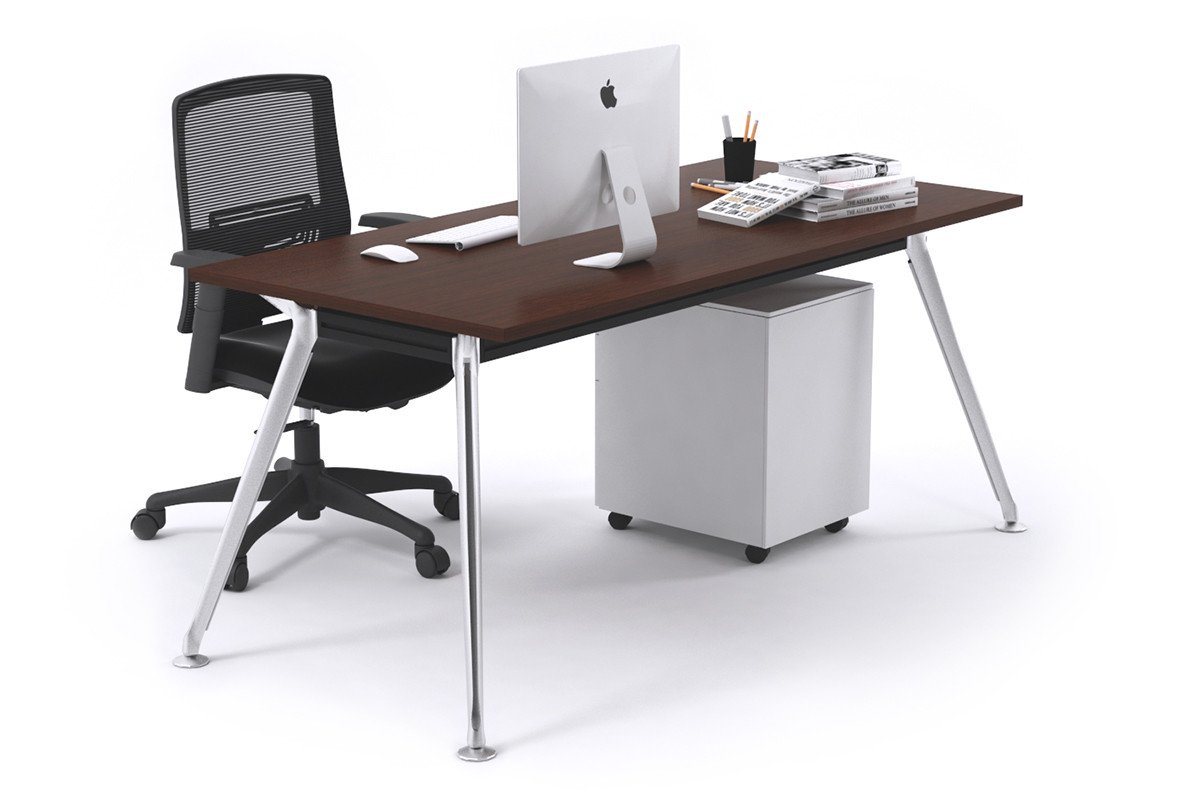 San Fran - Executive Office Desk Chrome Leg [1400L x 700W] Jasonl 