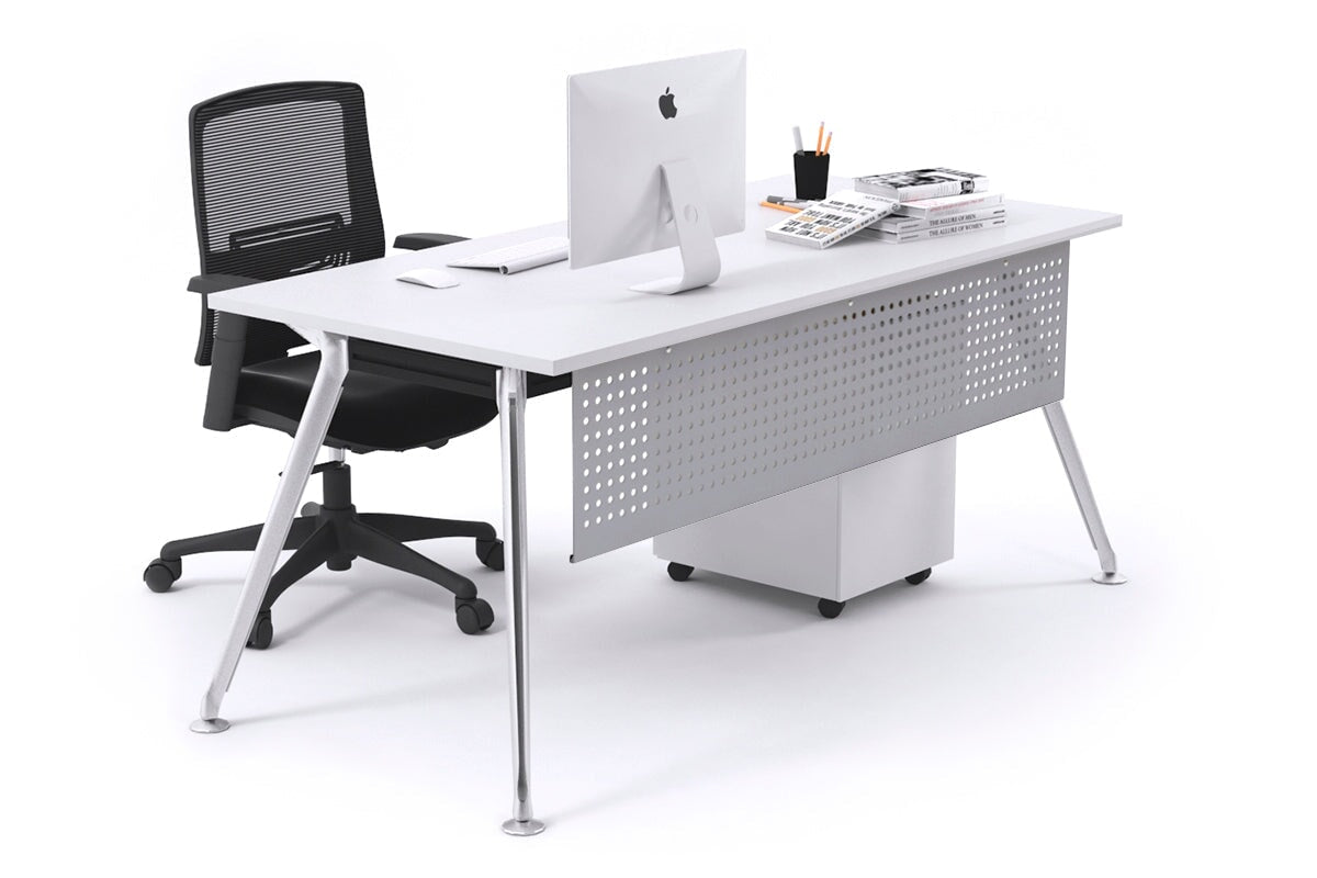 San Fran - Executive Office Desk Chrome Leg [1600L x 700W] Jasonl 