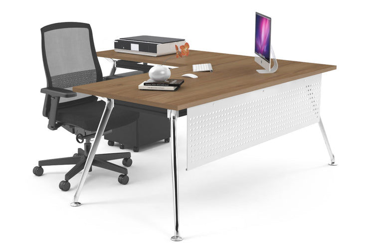 San Fran - L-Shaped Corner Office Desk with Chrome Leg Office Furniture Online [1600L x 1450W] Jasonl salvage oak white modesty 