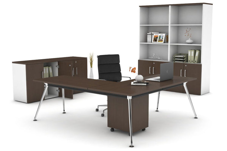 San Fran - L-Shaped Corner Office Desk with Chrome Leg Office Furniture Online [1800L x 1700W] Jasonl 