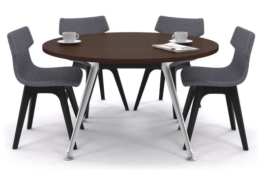 San Fran Round Meeting Table Chrome Legs [1350 mm] Jasonl wenge 