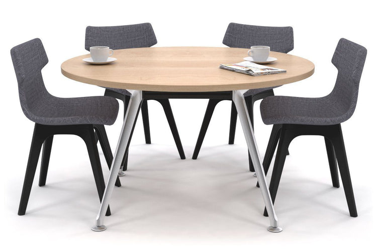 San Fran Round Meeting Table Chrome Legs [1350 mm] Jasonl maple 