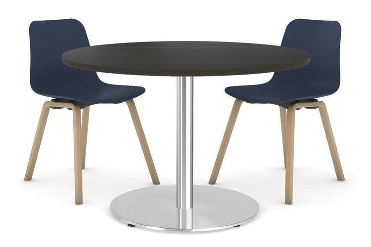 Sapphire Cafe Table - Disc Base [1000 mm] Jasonl 540mm stainless steel base dark oak 