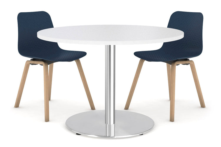Sapphire Cafe Table - Disc Base [1000 mm] Jasonl 540mm stainless steel base white 