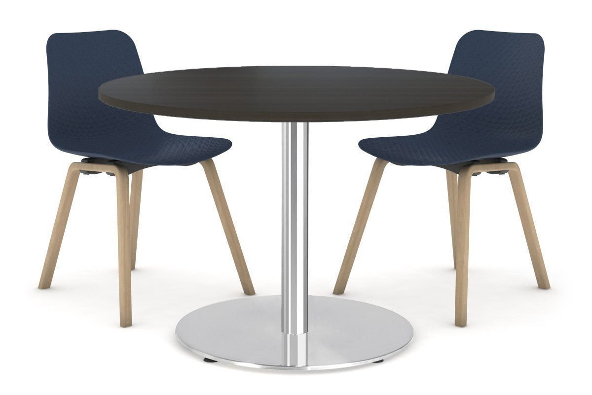 Sapphire Cafe Table - Disc Base [600 mm] Jasonl 450mm stainless steel base dark oak 