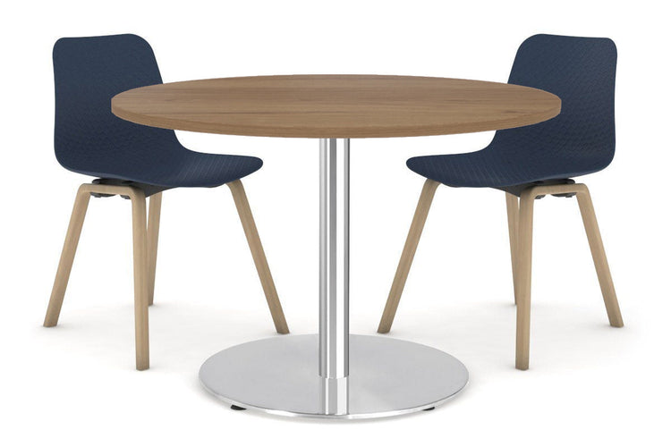 Sapphire Cafe Table - Disc Base [600 mm] Jasonl 450mm stainless steel base salvage oak 