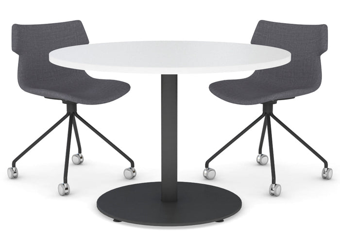 Sapphire Cafe Table - Disc Base [700 mm] Jasonl 450mm black base white 
