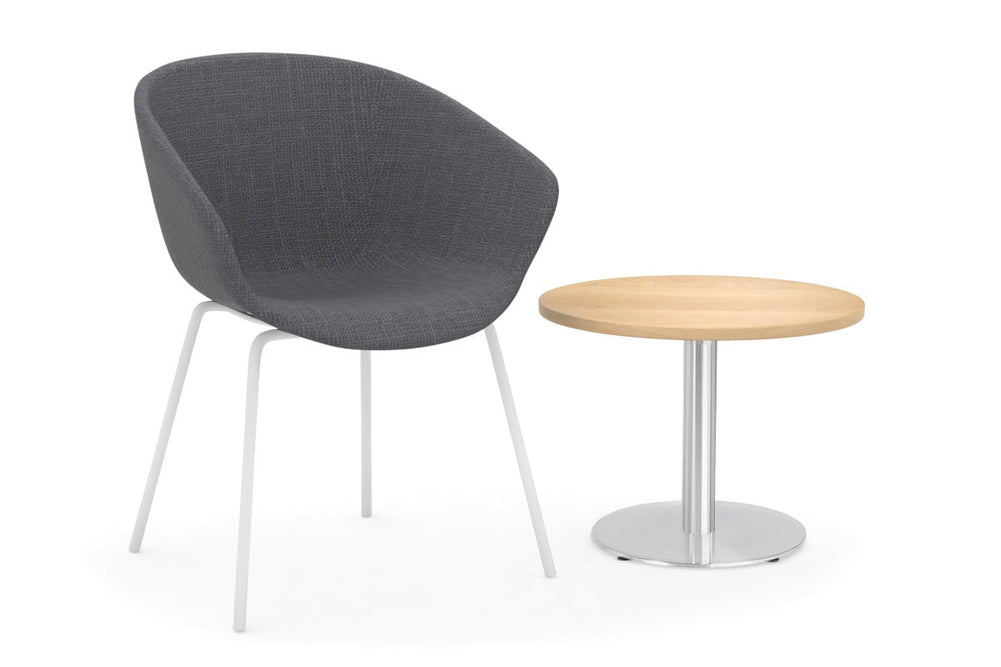 Sapphire Coffee Table [600mm]-stainless steel base maple 