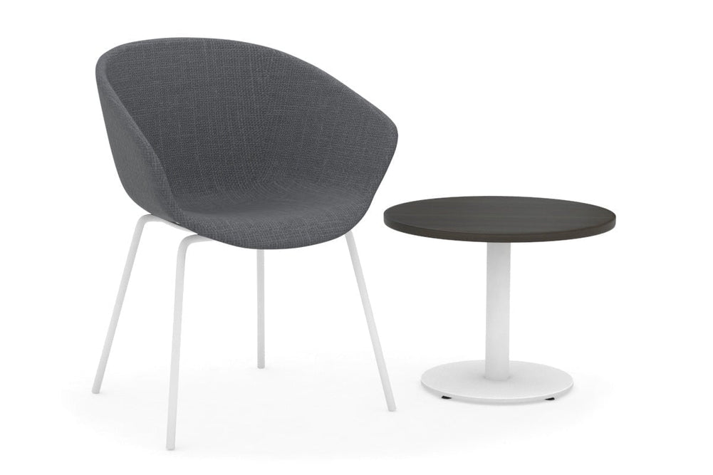 Sapphire Coffee Table [600mm]-white base dark oak 