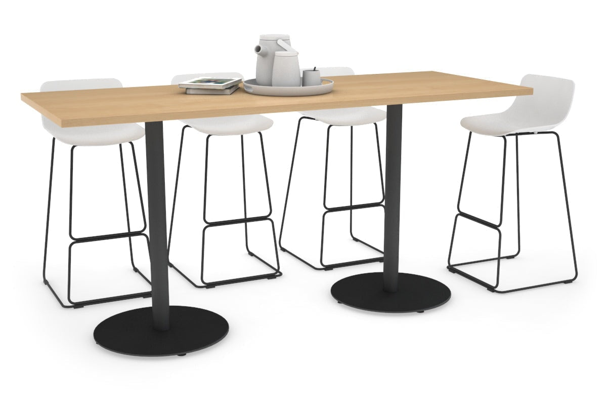 Sapphire Counter Table - Disc Base [1800L x 700W] Jasonl 450mm black base maple 