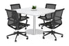 Sapphire Disc Base Boardroom Rectangle Table - Rounded Corners [1100L x 1100W with Rounded Corners] - Thumbnail 7 