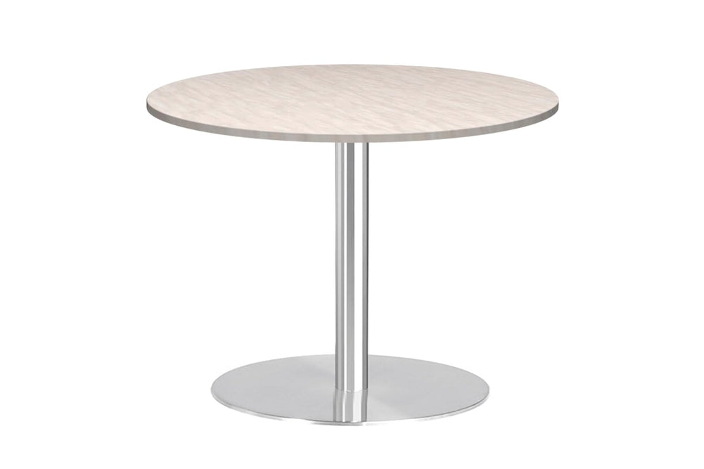 Sapphire Disc Base Round Cafe Table - Stainless Steel Frame [600 MM]-marble  