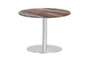 Sapphire Disc Base Round Cafe Table - Stainless Steel Frame [700 MM] - Thumbnail 1 