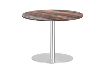 - Sapphire Disc Base Round Cafe Table - Stainless Steel Frame [700 MM] - 1