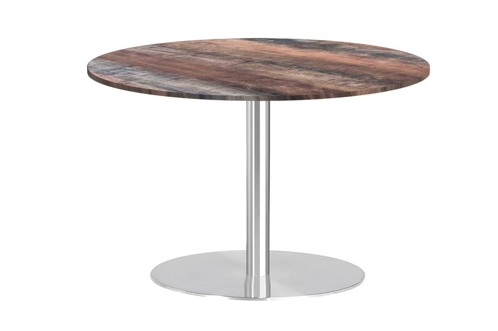 Sapphire Disc Base Round Cafe Table - Stainless Steel Frame [800 MM]-arizona  