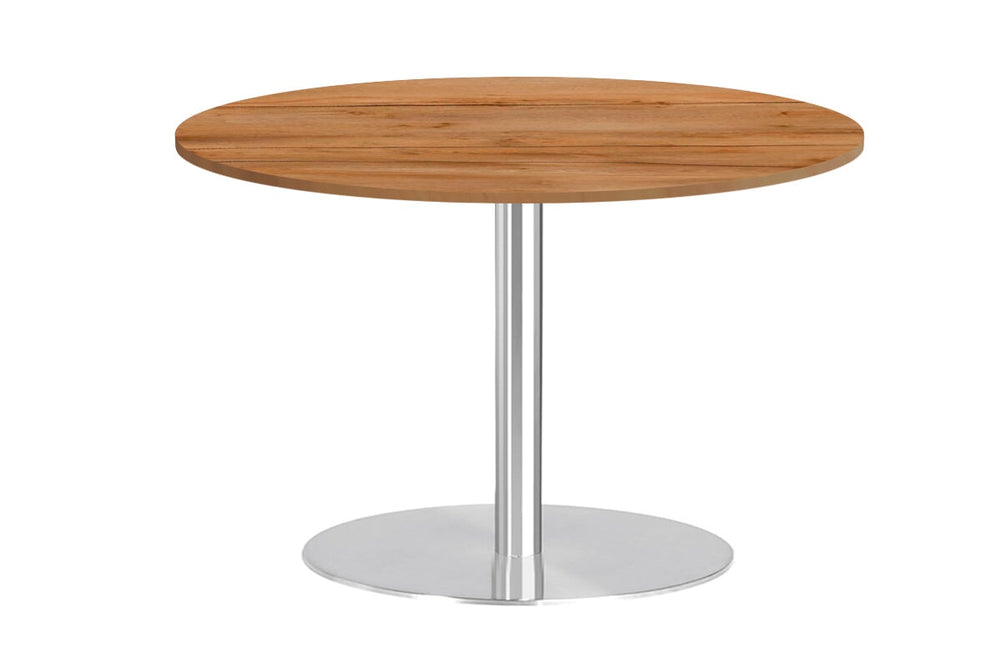 Sapphire Disc Base Round Cafe Table - Stainless Steel Frame [800 MM]-boston  