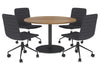 Sapphire Disc Base Round Meeting Table [1000 mm] - Thumbnail 7 