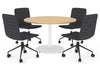 Sapphire Disc Base Round Meeting Table [1000 mm] - Thumbnail 11 
