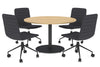 Sapphire Disc Base Round Meeting Table [1000 mm] - Thumbnail 4 