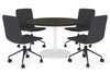 Sapphire Disc Base Round Meeting Table [1000 mm] - Thumbnail 14 