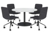 Sapphire Disc Base Round Meeting Table [1000 mm] - Thumbnail 1 