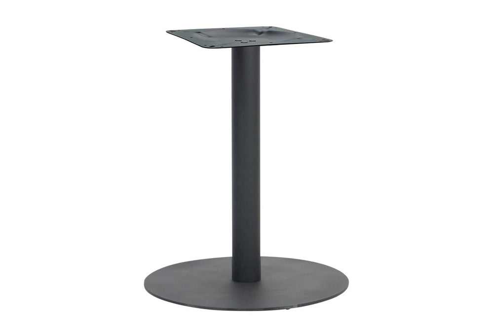 Sapphire Disc Base Round Meeting Table [700 mm]-450mm black base none 