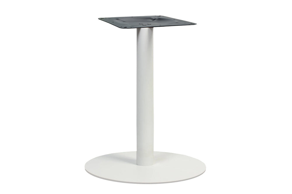 Sapphire Disc Base Round Meeting Table [700 mm]-450mm white base none 