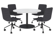  - Sapphire Round Meeting Table - Disc Base [800 mm] - 1