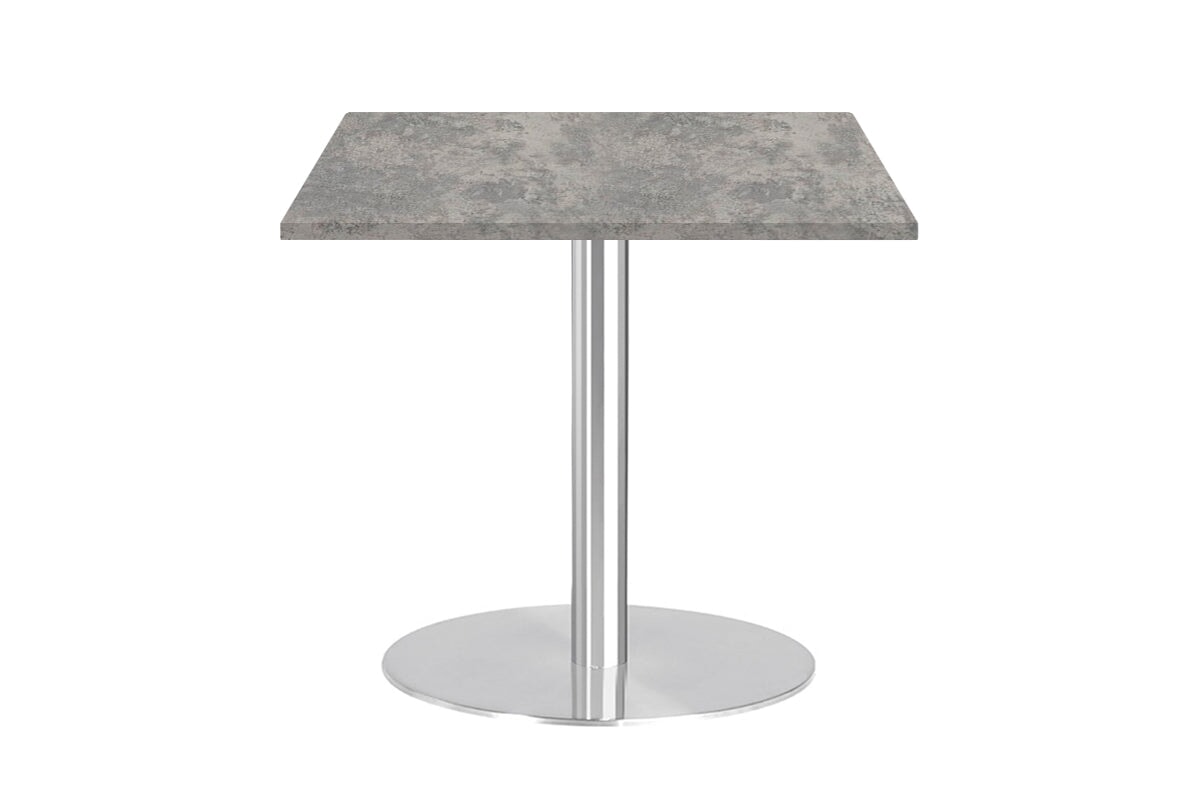 Sapphire Square Cafe Table Disc Base - Stainless Steel [600L x 600W] Jasonl concrete 