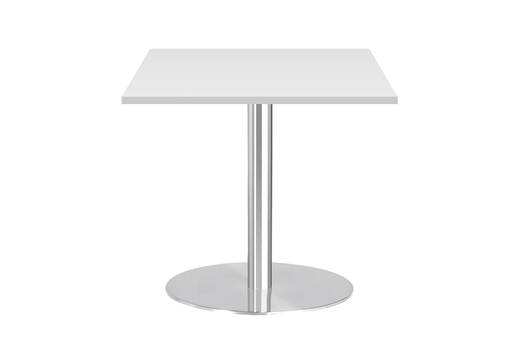 Sapphire Square Cafe Table Disc Base - Stainless Steel [600L x 600W] Jasonl white 