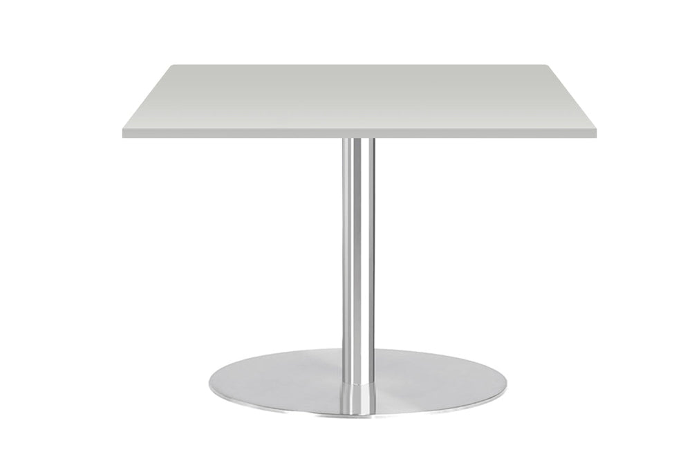 Sapphire Disc Base Square Cafe Table - Stainless Steel Frame [800L x 800W]-stratos  