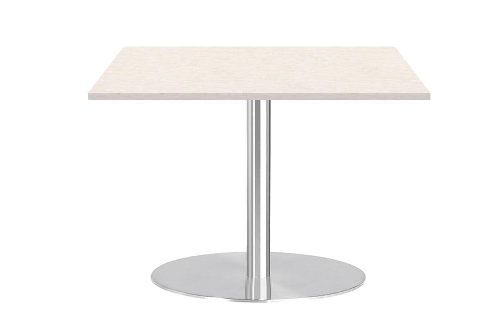 Sapphire Disc Base Square Cafe Table - Stainless Steel Frame [800L x 800W]-marble  