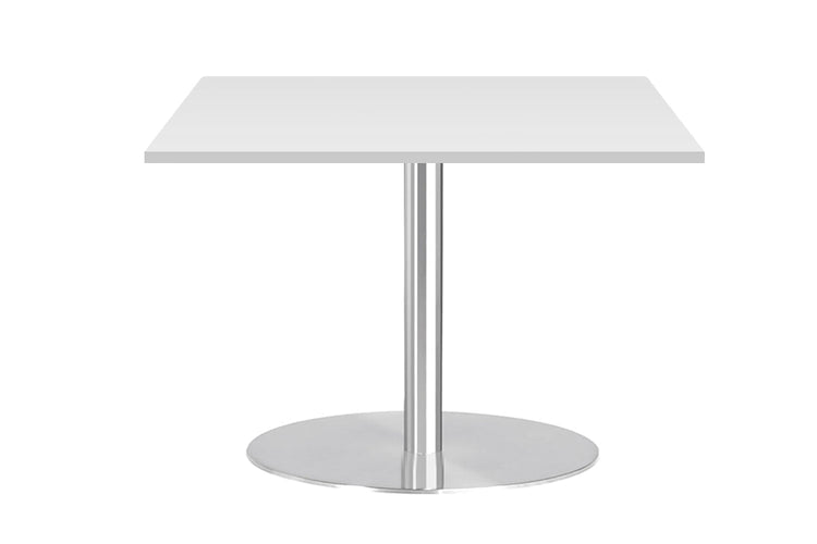 Sapphire Square Cafe Table Disc Base - Stainless Steel [800L x 800W] Jasonl white 