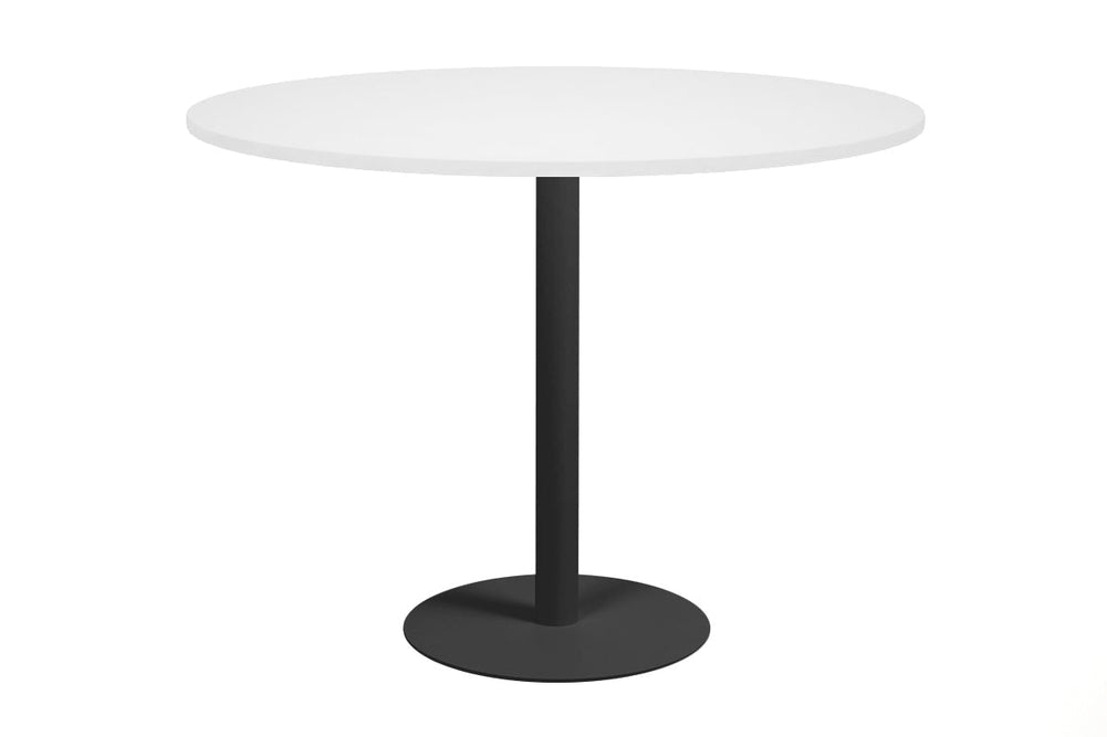 Sapphire Disc Base Tall Round Bar Counter Table [1000 mm]-540mm stainless steel base dark oak 