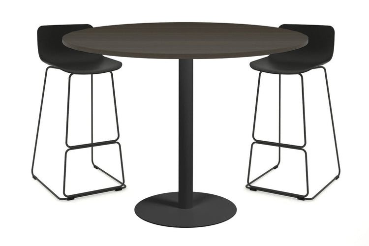 Sapphire Tall Round Bar Counter Table - Disc Base [1000 mm] Jasonl 540mm black base dark oak 