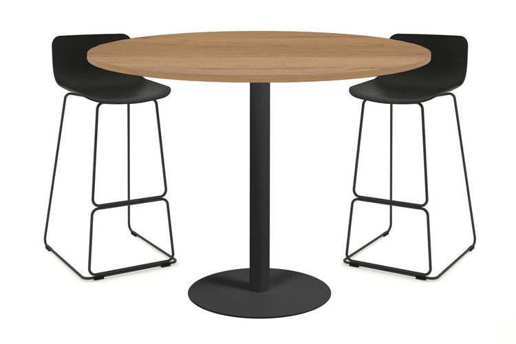 Sapphire Tall Round Bar Counter Table - Disc Base [1000 mm] Jasonl 540mm black base salvage oak 