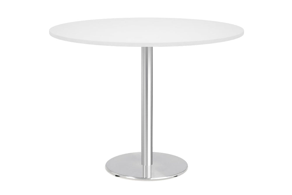 Sapphire Disc Base Tall Round Bar Counter Table [1000 mm]-540mm stainless steel base dark oak 