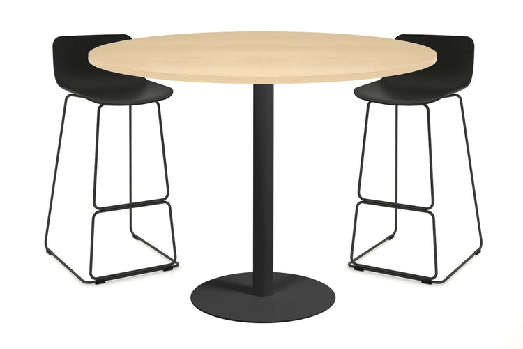 Sapphire Tall Round Bar Counter Table - Disc Base [1000 mm] Jasonl 540mm black base maple 