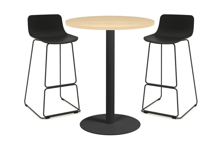 Sapphire Tall Round Bar Counter Table - Disc Base [600 mm] Jasonl 450mm black base maple 