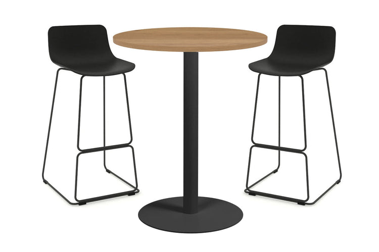 Sapphire Tall Round Bar Counter Table - Disc Base [600 mm] Jasonl 450mm black base salvage oak 