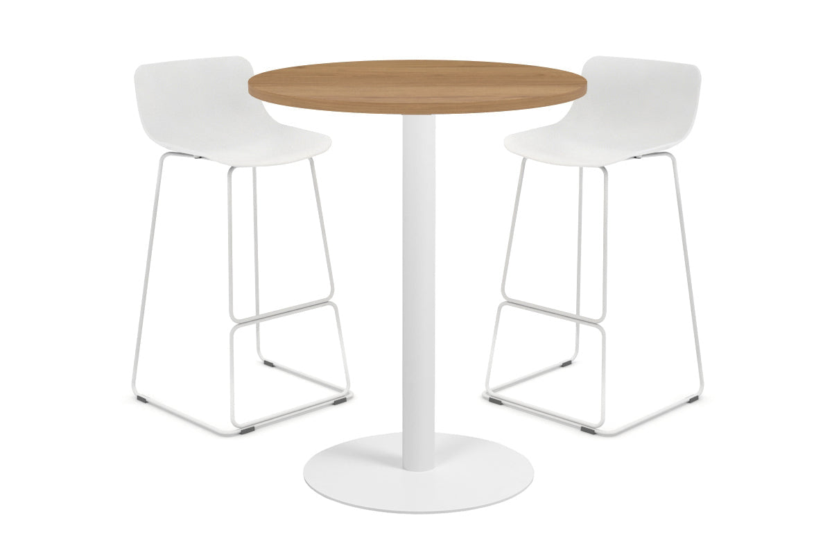 Sapphire Tall Round Bar Counter Table - Disc Base [600 mm] Jasonl 450mm white base salvage oak 
