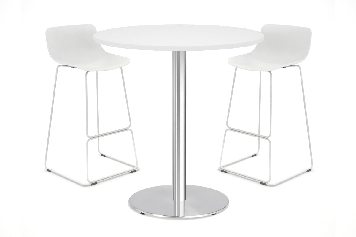 Sapphire Tall Round Bar Counter Table - Disc Base [700 mm] Jasonl 450mm stainless steel base white 