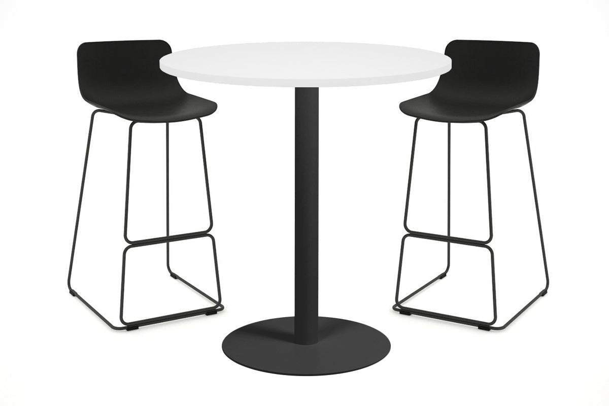 Sapphire Tall Round Bar Counter Table - Disc Base [700 mm] Jasonl 450mm black base white 