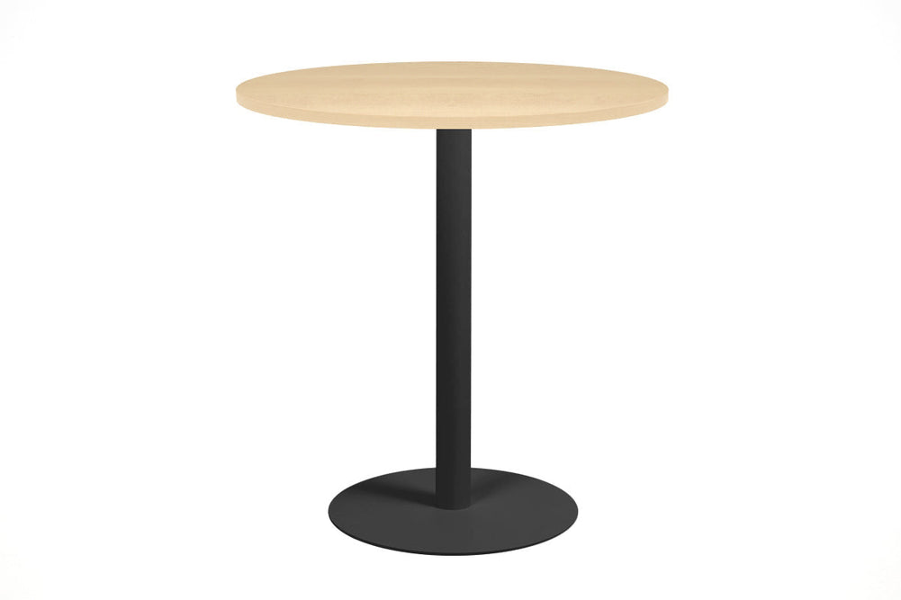 Sapphire Disc Base Tall Round Bar Counter Table [700 mm]-450mm stainless steel base maple 