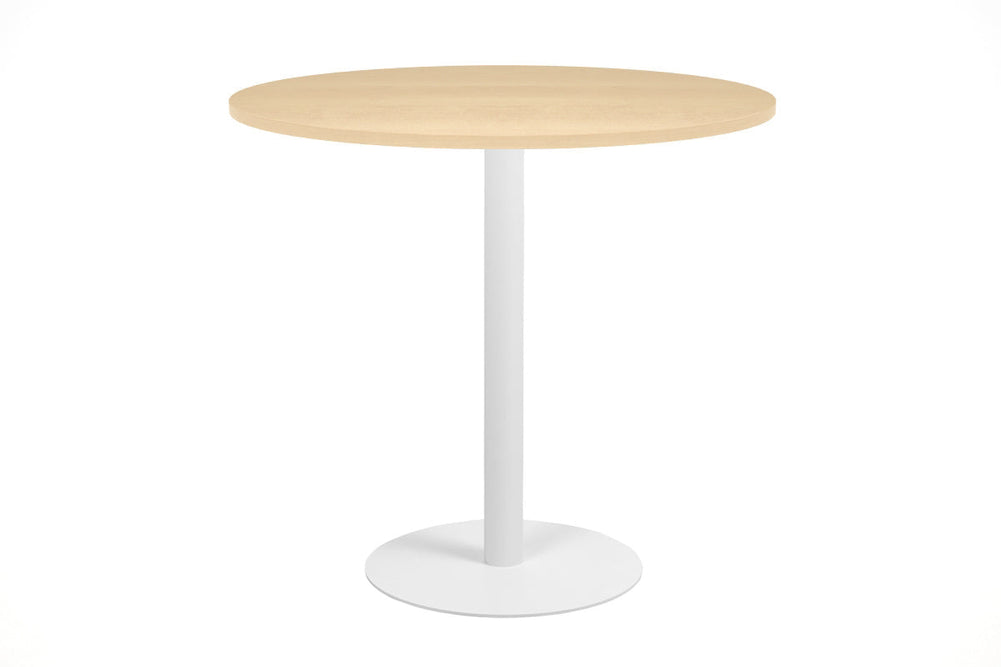 Sapphire Disc Base Tall Round Bar Counter Table [800 mm]-540mm stainless steel base dark oak 